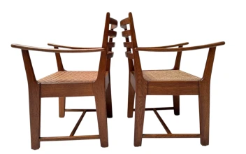 Two Modernist Art Deco Armchairs by Bas van Pelt for My Home, 1930s